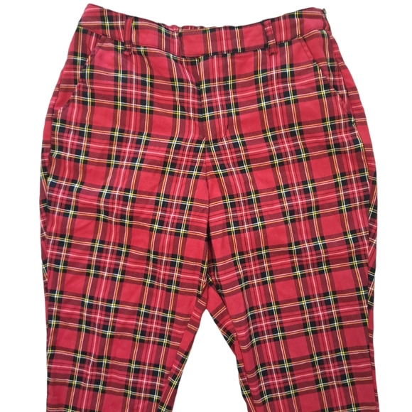 Hot Topic red plaid high rise pants - Picture 4 of 15